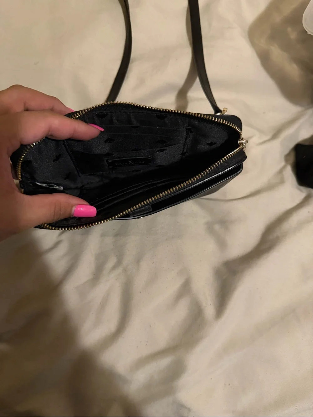 kate spade Black Pebbled Leather Belt Bag